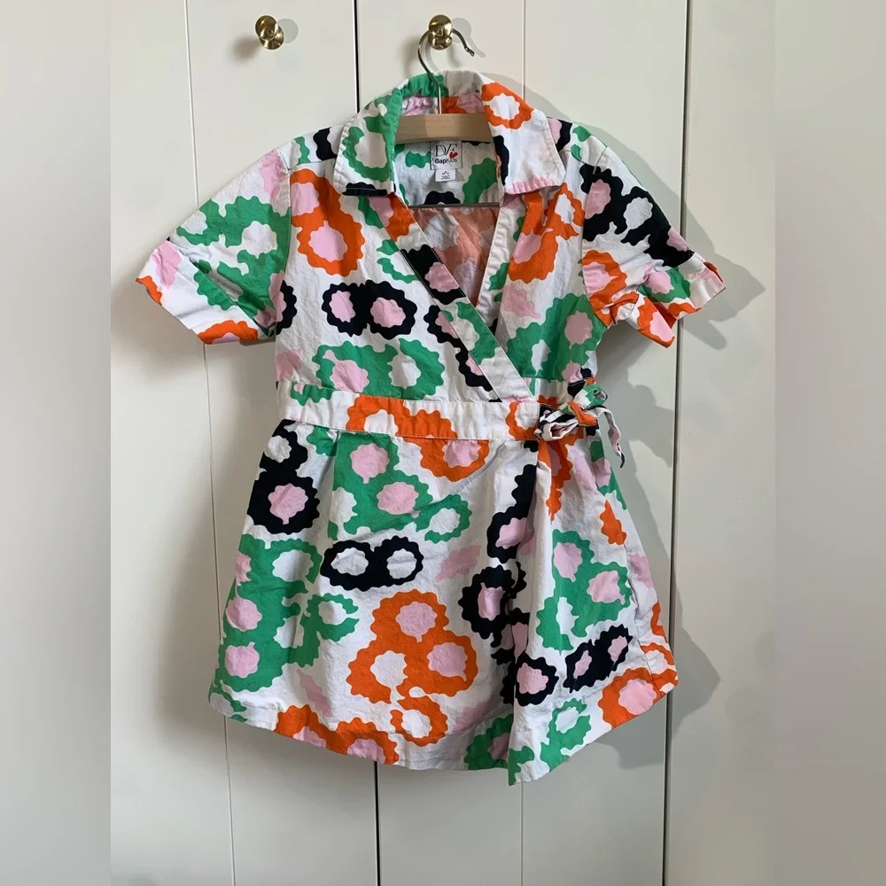 GAP DVF Diane von Furstenberg Girls Wrap Dress‎ Size Small 6-7